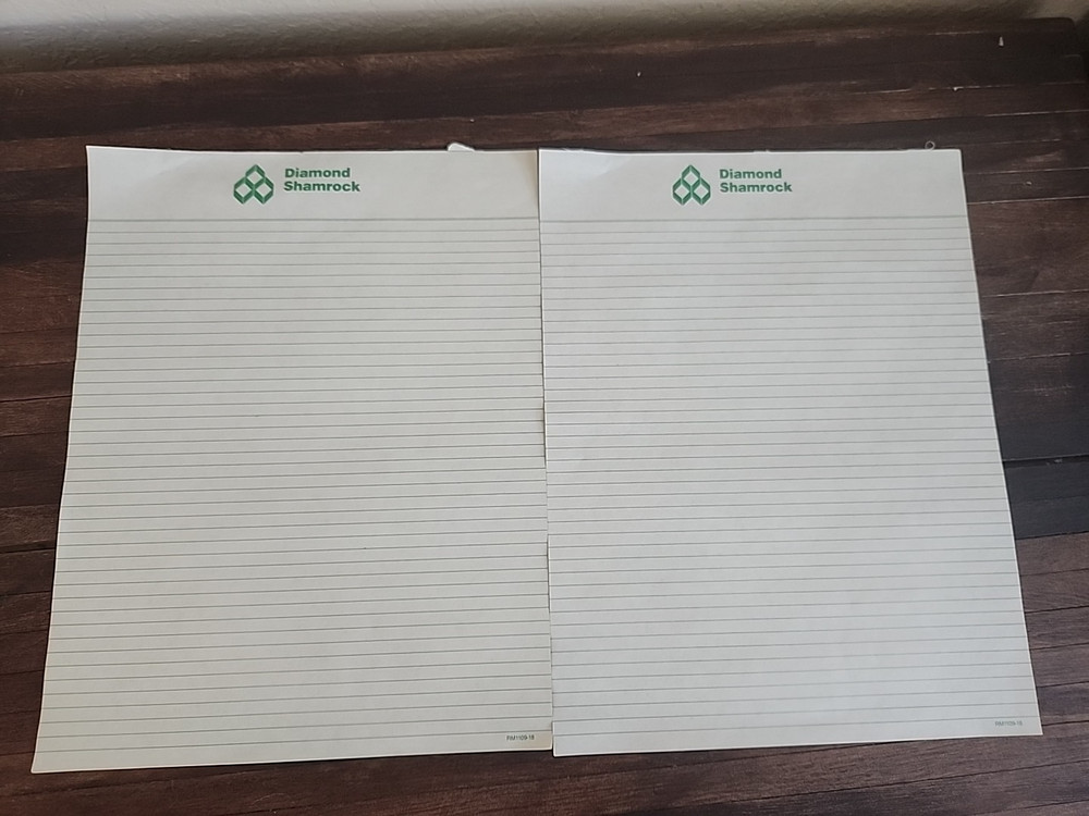Rare Diamond Shamrock Gas Paper 2 Sheets
