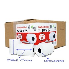 2 1/4″ X 85 THERMAL PAPER 500 ROLLS FIRST DATA FD130 FD50 FD55 FD100TI