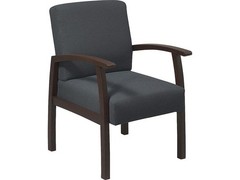 Lorell Guest Chairs 24″x25″x35-1/2″ Charcoal/Espresso frame 68555