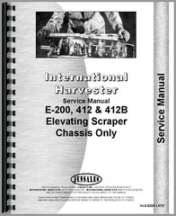IH International E200 412B 412 Elevating Pay Scraper Service Repair Manual