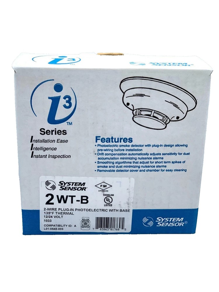 System Sensor 2WT-B Photoelectric Smoke Detector (SEALED)