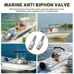 Marine Anti Siphon Valve Replacement for Boat Fuel Tank Pickup Small, Gray