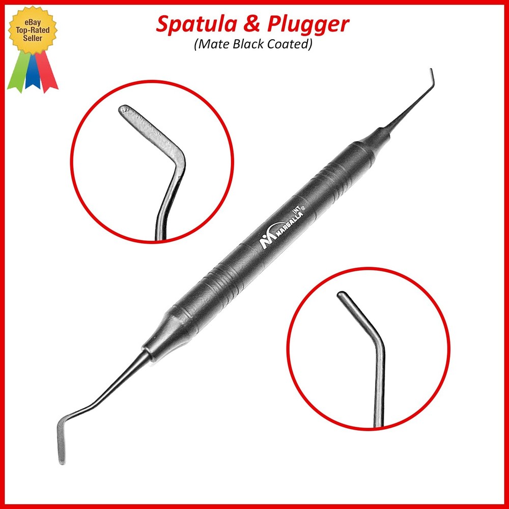 Dental Composite Filling Instruments Spatula & Plugger Mate Black Coated