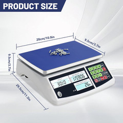 Counting Scale (30Kg/66Lb, 0.1G), G/Kg/Lb, Coin Scale, Precision Electronic Gram