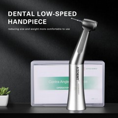 AZDENT Dental Slow Low Speed Handpiece Push Button Contra Angle fit FG 1.6mm Bur