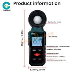Digital illuminance Light Meter Lux meter Photometer 200000Lux Luxmeter Tool