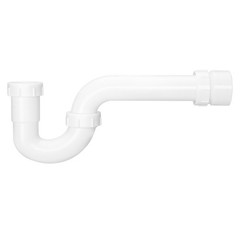 VEVOR P-Trap White Plastic P-Trap 1-1/2 in Kitchen Bathroom Sink Drain Plumbing