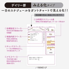 Kokuyo Campus Study Planner Notebook, Daily Ruled, Semi-B5, Gray