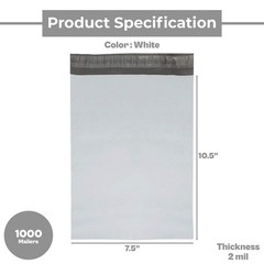 1000 7.5″x10.5″ Light Poly Mailer 2 Mil Shipping Mailing Packaging Envelope Bags