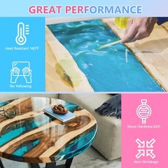 Crystal Clear Epoxy Resin Kit 2 Gallon – No Yellowing No Bubbles for Crafts