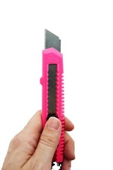 20 Safety Box Cutter Utility Knife Retractable Snap off Razor Blade NEON PINK