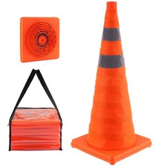 VEVOR Safety Cones 4 pcs 28″ Collapsible Traffic Cones with Reflective Collars