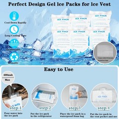 Cooling Vest for Men&Women,Adjustable Ice Vest with 20 PCS Gel Ice Packs