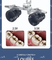 2.5X 3.5X Dental Binocular Loupes Surgical Magnifier 300-550mm