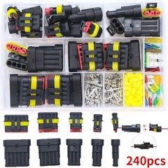 Car Truck Boat 1-6 Pin Waterproof Electrical Connectors Kit with Terminals Seals