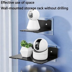 Heavy Duty Floating Shelves, Drillable No Drill Metal Wall Mount Shelves with…