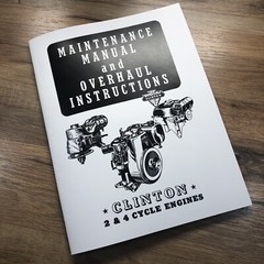 Clinton Gem Panther Long Life Red Horse Engine Service Overhaul Operators Manual