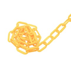 200ft Plastic Barrier Chain Yellow Chain Safety Chain Barrier Fits Crowd Control