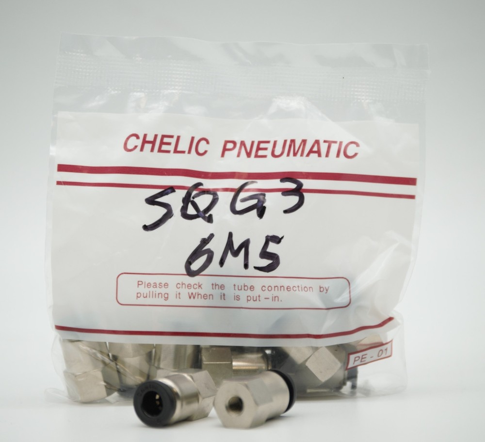 CHELIC SQG3 6M5 Ø06-M5″ BSPT Female push to connector Fitting (10 PCS PER BAG)