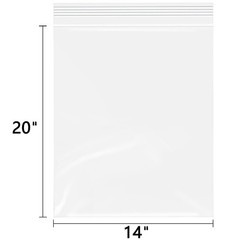 WEPOLY – 14″ x 20″ (1000 Count) Zip Plastic Poly Bags – Resealable Bags with …