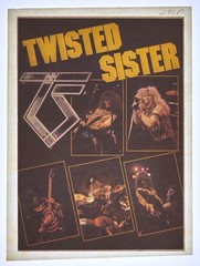 Original VINTAGE 1980s Heat Transfer | Twisted Sister (band members posters)