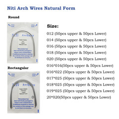 100PCS Dental Orthodontic Niti Arch Wire Natural Form Arches Round Rectangular