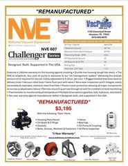 “REMANUFACTURED” NVE 607 Challenger “Side Valve” Vacuum Pump