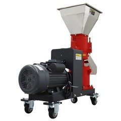 6mm Sheep/Pig Feed Pellet Mill Machine with Stainless Square Hopper 3Roller 220V