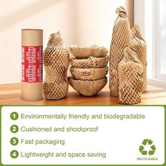 12 Inch x 60Ft Honeycomb Packing Paper Cushioned Wrap for Moving Shipping