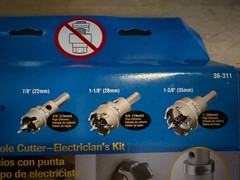 IDEAL Electrical 36-311 4-Piece TKO Carbide-Tipped Hole Cutter Kit