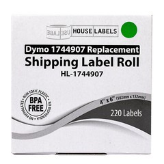 DYMO LW 1744907 GREEN 4XL 4×6 4″x6″ – ONE (1) Roll All-Purpose Labels FREE SHIP