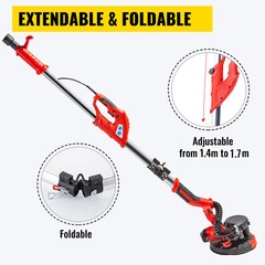 VEVOR 9″ Drywall Sander 850W 6 Variable Speed Sanding Machine Vacuum Attachment