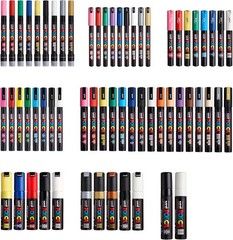 Posca Exclusive Acrylic Paint Markers Gift 1 Count (Pack of 62), Multicolor