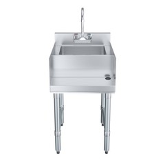 22 in. x 14 in Stainless Steel Blender Station with Dump Sink and Faucet