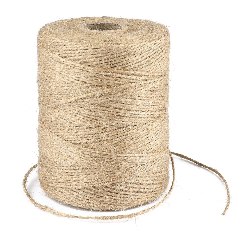 G2PLUS Natural Jute Twine, 1.5MM 984 Feet Gift Brown 1.5mm 984ft,
