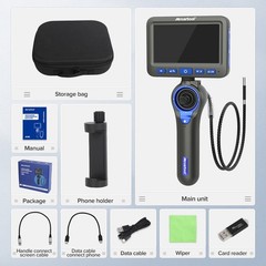 Two/Four-Way Endoscope Inspection Camera Articulating Borescope 1m Flexible Tube