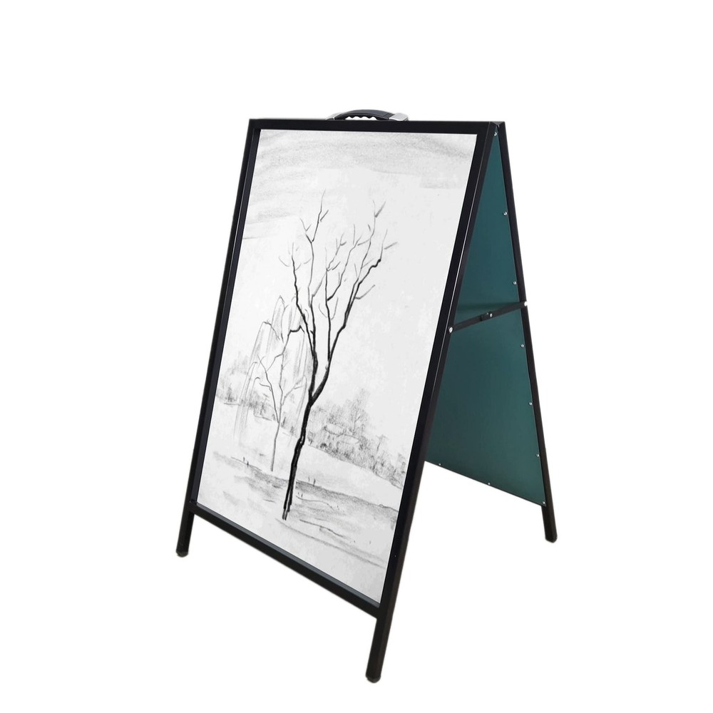 FixtureDisplays® Dry Erase White A-Frame Board All Metal Menu Sidewalk…