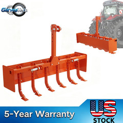 55″ Box Blade for Tractor Box Scraper Attachment 3 Point Hitch For Cat 0 & Cat 1
