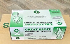 GREAT GLOVE Latex Powder-Free FIT (Polymer Coated) 100pcs per box-SIZE SMALL