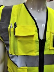 Hi Visibility Reflective Yellow Safety Vest with ID POCKET (Small to 2XL)