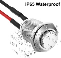 Waterproof Push Button Switch 5pcs 12mm Metal Momentary ON OFF High Head
