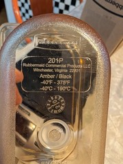 6 Rubbermaid FG201P00AMBR 1/9 Size 4” Deep Amber High Heat Plastic Food Pan