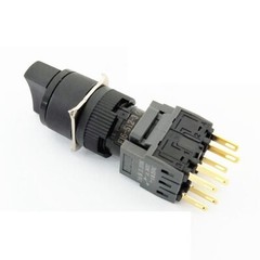 16mm IP40 2/3 Position Selector switch Maintain/Return Round Plastic Knob Switch