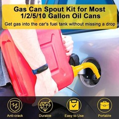 Complete Gas Can Spout Nozzle Vent Replacement Kit for Plastic Fuel Cans