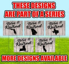 BORN & RAISED NEW YORK 18×24 Yard Sign WITH STAKE Corrugated Bandit Lawn USA
