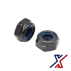 8-32 Black-Oxide C.R.18-8 Stainless Steel Thin-Profile Nylon-Insert Locknuts