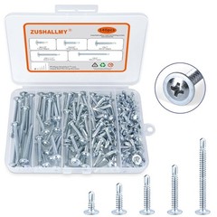 Self Tapping Screws for Metal 140 Pcs Assortment Kit Modified Truss Head Sheet