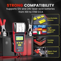 ANCEL BST500 Car Battery Tester with Printer, 12v 24v Automotive Battery Load…