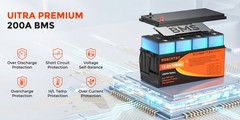 WERCHTAY 12V 300Ah LiFePO4 Battery Deep Cycles 3840Wh 200A BMS for RV Solar Boat