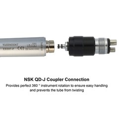 COXO Dental Self Power High Speed Handpiece 4 Hole E generator NSK QD-J Coupler